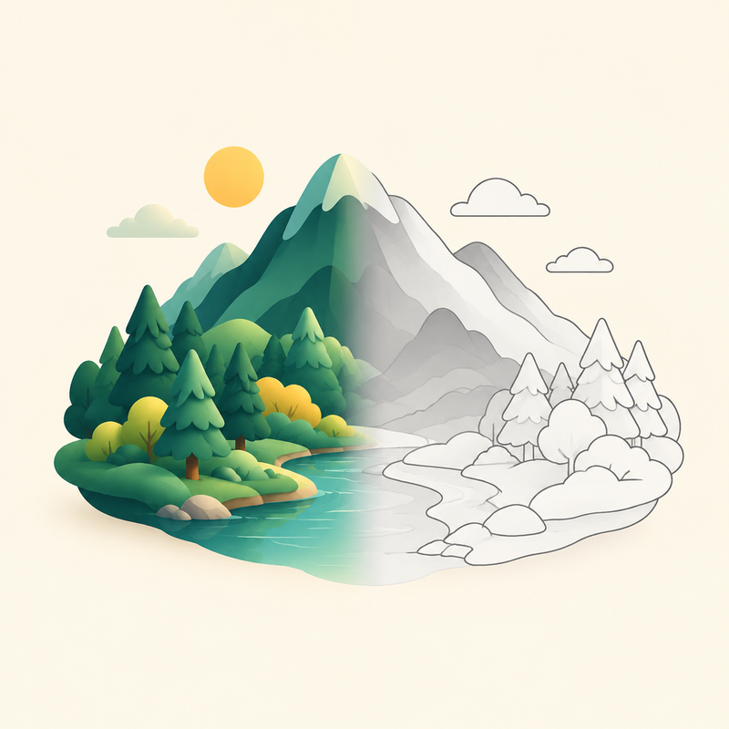 视频转深度图 插画